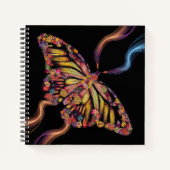 Surreal Floral Butterfly Notizblock (Vorderseite)