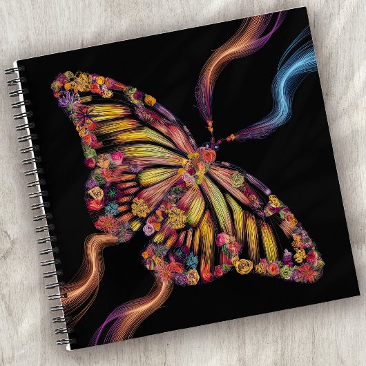 Surreal Floral Butterfly Notizblock