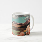 Surreal Floral Mountainscape With Dramatic Clouds Kaffeetasse (VorderseiteRechts)