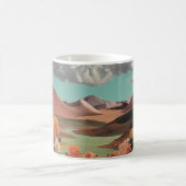 Surreal Floral Mountainscape With Dramatic Clouds Kaffeetasse (Mittel)