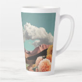 Surreal Floral Mountainscape With Dramatic Clouds Milchtasse (Rechts)