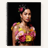 Surreal Flower Girl Dark Boho Aesthetic Notizblock (Vorderseite)