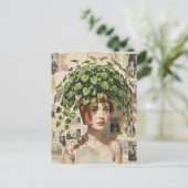 Surreal Flower Pot Woman Postkarte (Stehend Vorderseite)