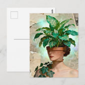 Surreal Flower Pot Woman Postkarte (Vorne/Hinten)
