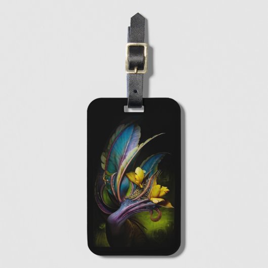 Surreal Flowers Gepäckanhänger (Vorderseite Vertikal)