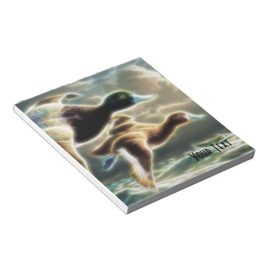 Surreal Flying Mallard Ducks Notepad Notizblock (angewinkelt)