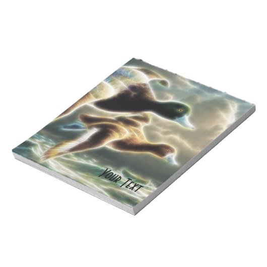 Surreal Flying Mallard Ducks Notepad Notizblock (Rotiert)