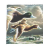 Surreal Flying Mallard Ducks Notepad Notizblock (Vorderseite)