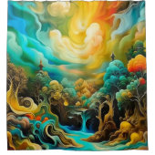 Surreal Forest Duschvorhang (Vorderseite)
