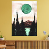 Surreal Forest Moon Land Statement Piece Leinwanddruck (Insitu (Wohnzimmer))