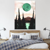 Surreal Forest Moon Land Statement Piece Leinwanddruck (Insitu (Schlafzimmer))