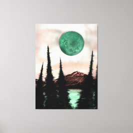 Surreal Forest Moon Land Statement Piece Leinwanddruck