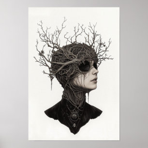Surreal Forest Spirit: Ein Naturportrait auf der J Poster