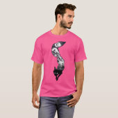 Surreal Fox Silhouette mit Berg Tress Moon T-Shirt (Vorne ganz)