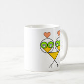 Surreal Fraktal Lovebirds Tasse (VorderseiteRechts)