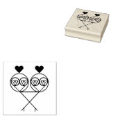 Surreal Fraktal Lovebirds Woodkunst Briefmarke Gummistempel (Stempel)