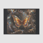 Surreal-Fraktal-Schmetterling auf weißem Hintergru Seidenpapier (Vorderseite)