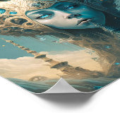 Surreal Futuristische Alien Woman Lanscape Poster (Ecke)