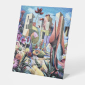 Surreal Garden - Blumenbild 1 Sockelschild (Vorderseite)