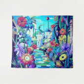 Surreal Garden - Blumenbild 2 Wandteppich (Vorderseite (Horizontal))