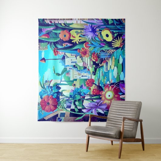 Surreal Garden - Blumenbild 2 Wandteppich (Beispiel)