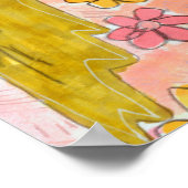 Surreal Garden Floral Pasta Rodelbahn mit Aussicht Poster (Ecke)