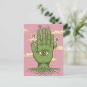 Surreal Gardeners Green Hand Postkarte (Stehend Vorderseite)