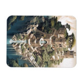 Surreal Geometric City Landscape Fantasy Art Magnet (Horizontal)