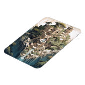 Surreal Geometric City Landscape Fantasy Art Magnet (Linke Seite)