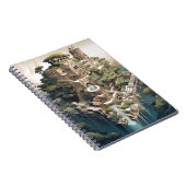 Surreal Geometric City Landscape Fantasy Art Notizblock (Rechte Seite)