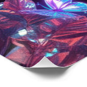 Surreal Geometric Lion Jungle - Futuristisches Pos Poster (Ecke)