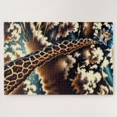 Surreal Giraffe – Künstlerisches Tierdesign Puzzle (Horizontal)