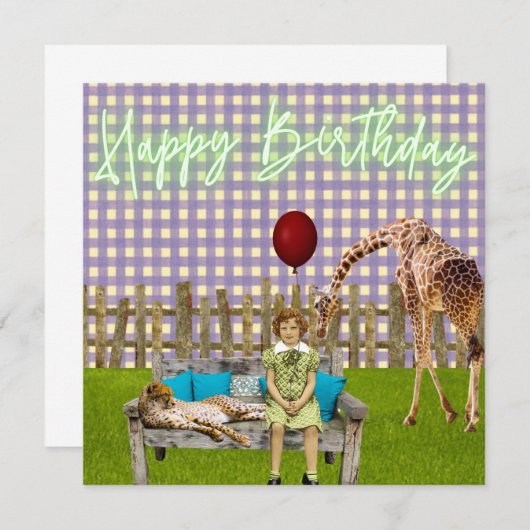 Surreal Girl and Zoanimals Funky Birthday (Vorne/Hinten)
