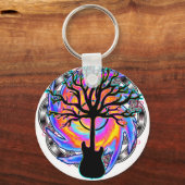 Surreal Gitarre Art "Psychedelic Sonic Cyclone" Schlüsselanhänger (Vorderseite)