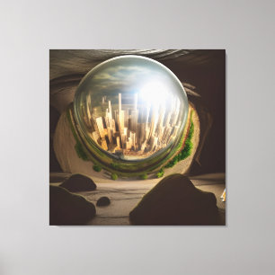 Surreal Glass World Plato's Höhle Canvas Print Leinwanddruck