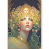 Surreal Goddess Fantasy Art Aufkleber (Vorderseite)