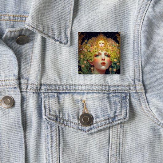 Surreal Goddess Fantasy Art Button (Beispiel)