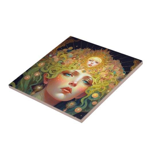 Surreal Goddess Fantasy Art Fliese (Seite)