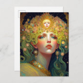 Surreal Goddess Fantasy Art Postkarte (Vorne/Hinten)