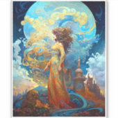 Surreal Goddess Queen Fantasy Art Aufkleber (Vorderseite)