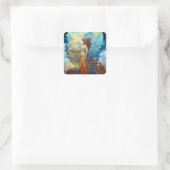 Surreal Goddess Queen Fantasy Art Quadratischer Aufkleber (Tasche)