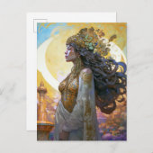 Surreal Goddess Queen Fantasy Postkarte (Vorne/Hinten)
