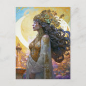 Surreal Goddess Queen Fantasy Postkarte (Vorderseite)