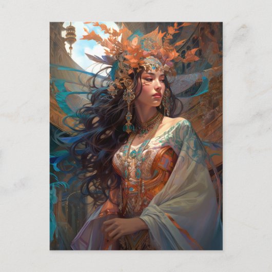 Surreal Goddess Queen Fantasy Postkarte (Vorderseite)