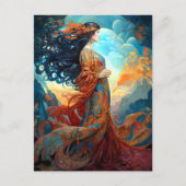 Surreal Goddess Queen Fantasy Postkarte (Vorderseite)