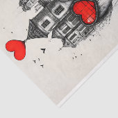 Surreal Gothic Fantasy Head & Hearts AX1 Decoupage Seidenpapier (Ausschnitt)