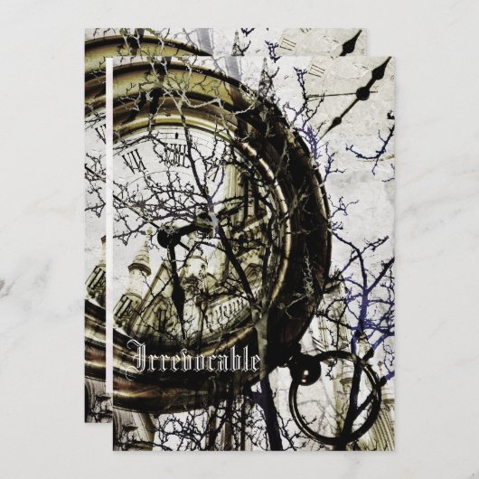 Surreal-Halloween-Party Einladung (Vorne/Hinten)