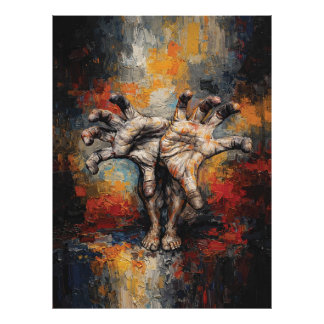 Surreal Hands Emerging from Feet Expressive Fotodruck