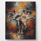 Surreal Hands Emerging from Feet Expressive Fotoplatte (Vorderseite)