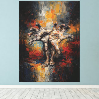 Surreal Hands Emerging from Feet Expressive Leinwanddruck